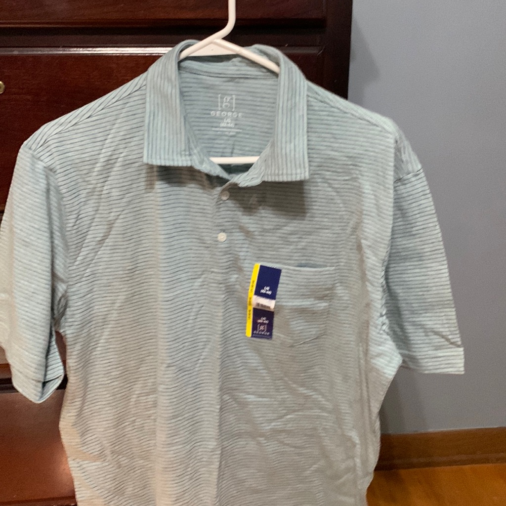 Mens Polo Brand New Large 4244 Striped